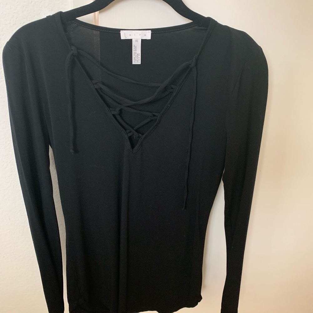 Leith lace up top